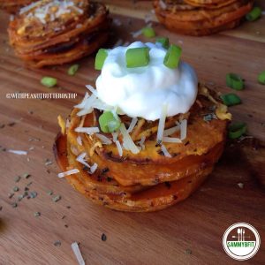 Garlic & Basil Sweet Potato Stacks