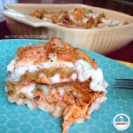 Buffalo Chicken Lasagna Rolls - an easy, healthy and delicious alternative to traditional lasagna! #healthy #buffalochicken #buffalo #lasagna #pasta | https://withpeanutbutterontop.com