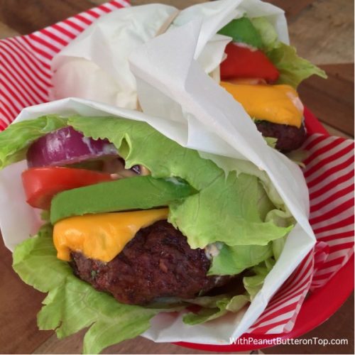 LowCarb Chipotle Cheeseburger Lettuce Wraps