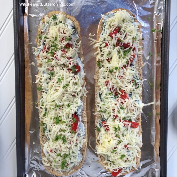 Spinach Dip Garlic Bread