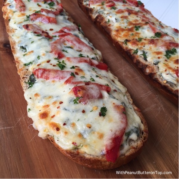 Spinach Dip Garlic Bread