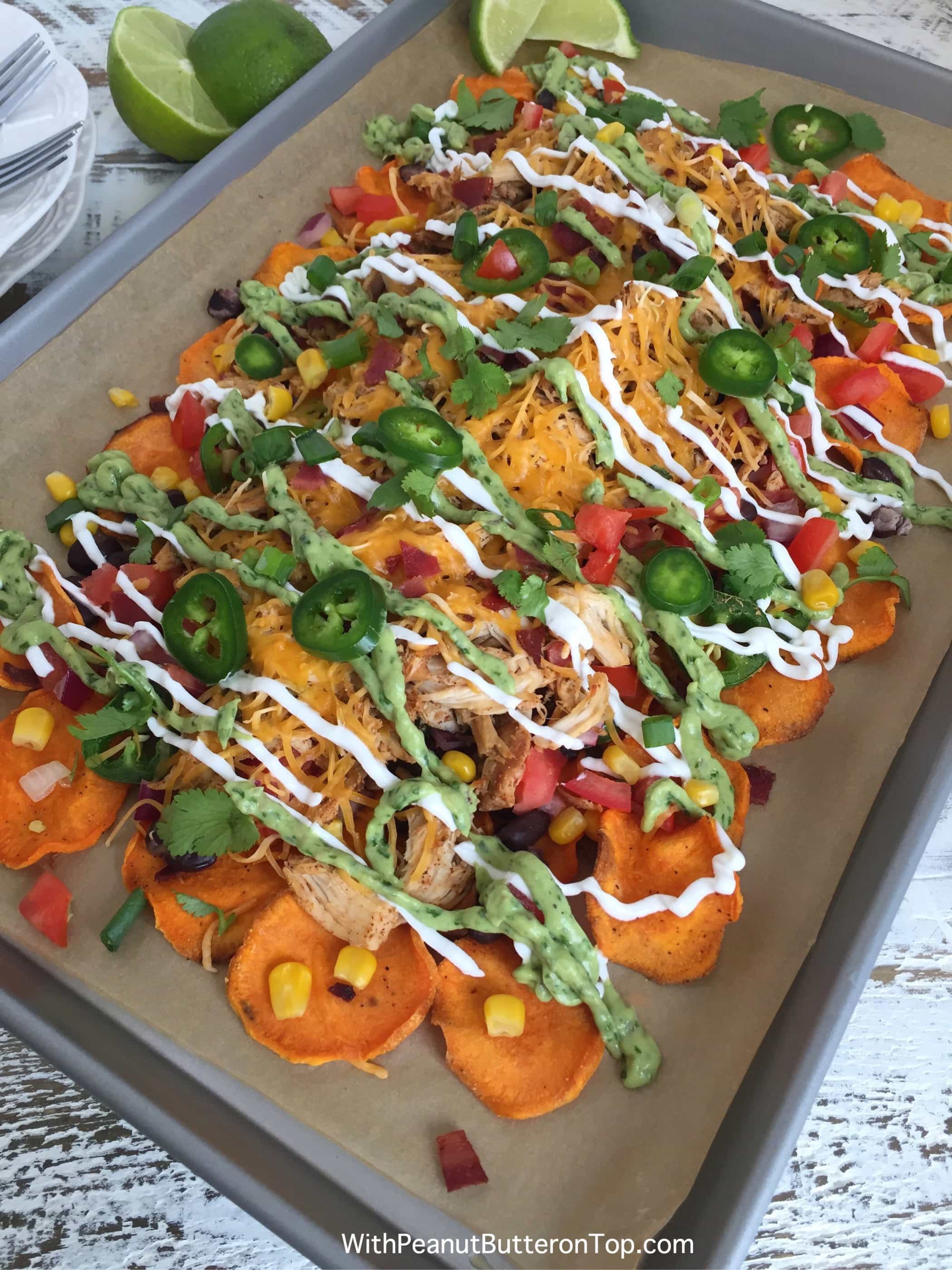 Loaded Sweet Potato Nachos with Homemade Sweet Potato Chips 10 With