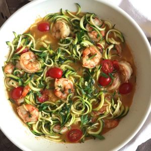 Shrimp Scampi with Zoodles | www.withpeanutbutterontop.com
