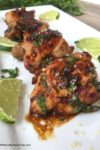 One Pan Cilantro Lime Chicken Thighs - simple to make, healthy, bursting with flavor and is absolutely delicious! Great for meal prepping or as an addition to any wraps, salads, or sandwiches!