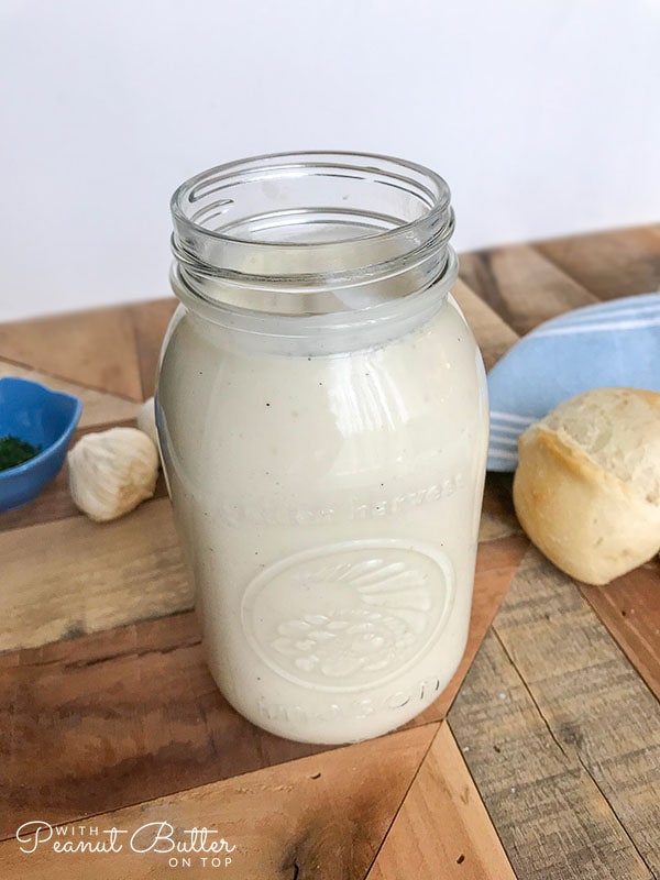 Creamy Cauliflower Alfredo Sauce With Peanut Butter on Top