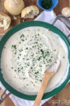 This Creamy Cauliflower Alfredo Sauce recipe is the bee's knees. A keeper if there ever was one. If you're searching for a replacement for the original sauce, but want to do so while watching your calories - then you will love this recipe as it is only 65 calories per half cup! It is a guilt-free indulgence that you will keep coming back to. #healthy #alfredo #caulifloweralfredosauce #cauliflower #lowcalorie #healthy #sauce | www.withpeanutbutterontop.com