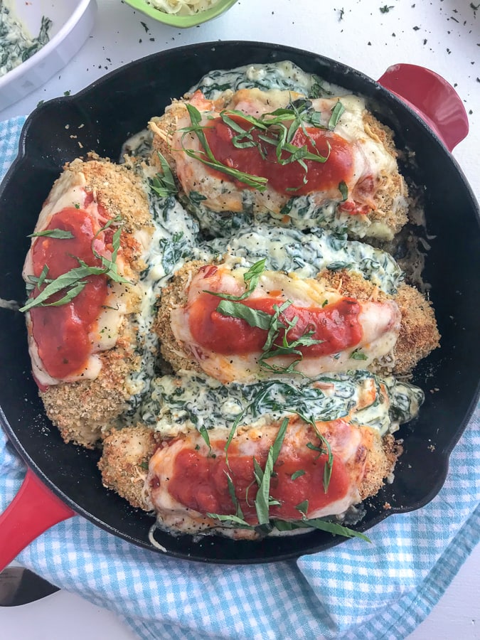Spinach And Cream Cheese Stuffed Chicken Parmesan With Spinach And Cream Cheese Stuffed Chicken Parmesan With