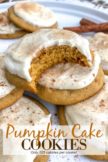 Pumpkin Cake Cookies - With Peanut Butter on Top