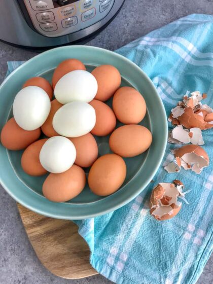 Instant Pot Hard Boiled Eggs - Learn the BEST, easiest way to quickly cook and peel hard boiled eggs right in your Instant Pot! A super simple, proven method you are going to love! #instantpot #hardboiledeggs #easy | https://withpeanutbutterontop.com