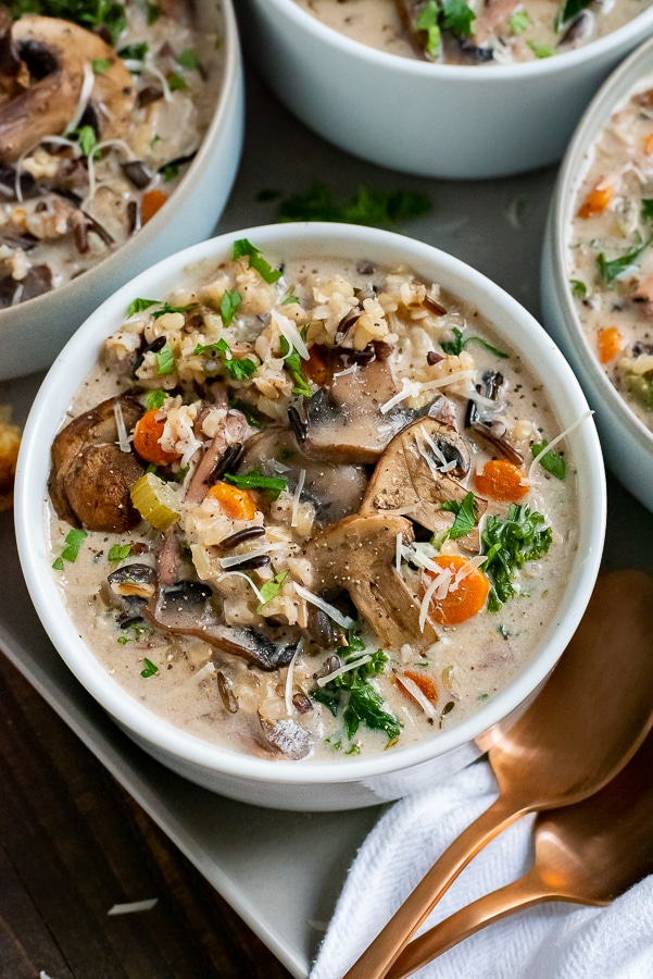 Creamy Chicken and Wild Rice Soup | With Peanut Butter on Top