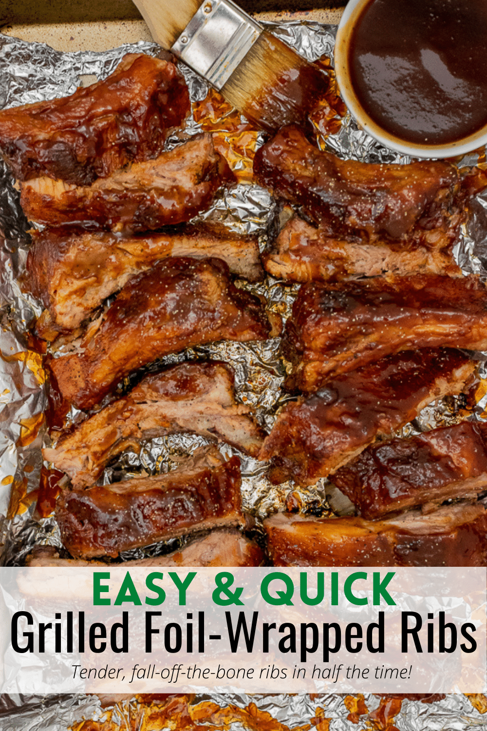 Easy and Quick Grilled FoilWrapped Ribs With Peanut Butter on Top